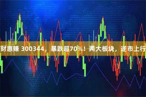 财惠赚 300344，暴跌超70%！两大板块，逆市上行