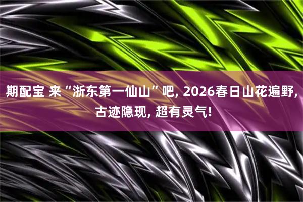 期配宝 来“浙东第一仙山”吧, 2026春日山花遍野, 古迹隐现, 超有灵气!